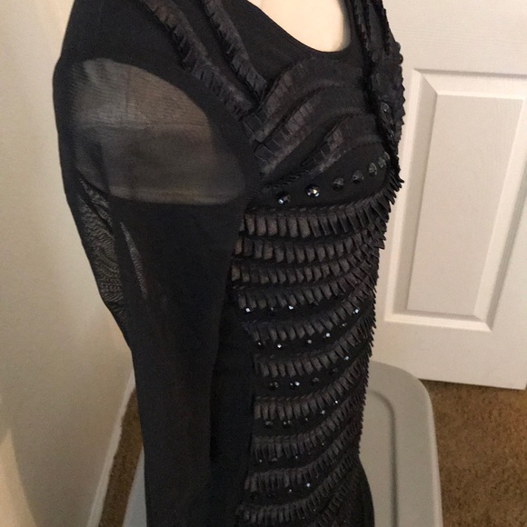 Black ruffle dress - Picture 4 of 8